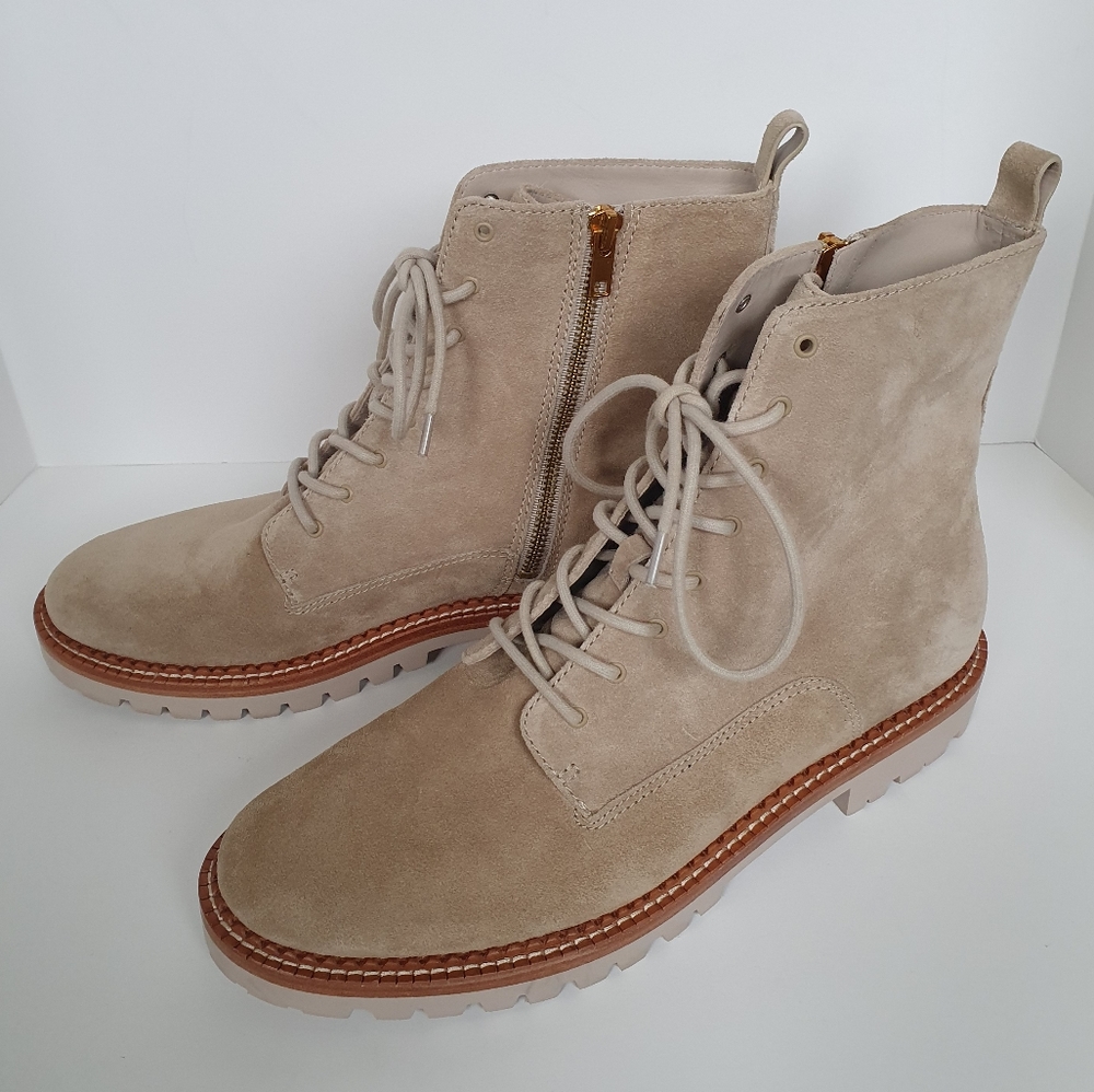 Vince Cabria Tan Suede Ankle Boots, size 11
